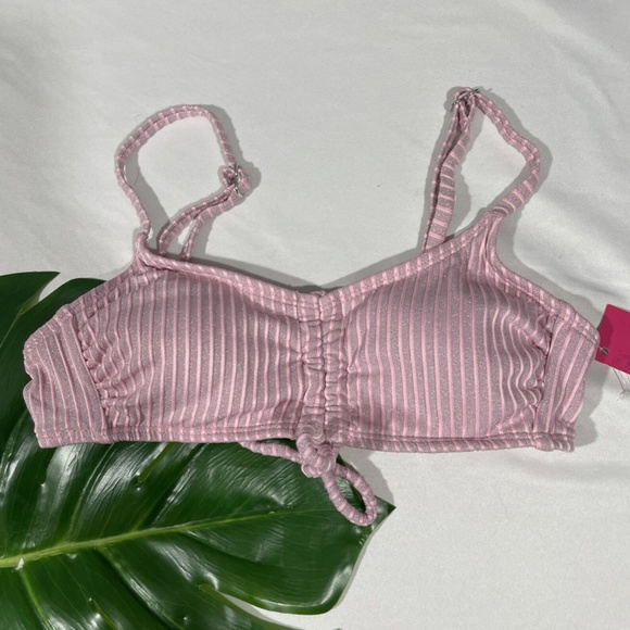 NWT $38 Xhilaration‎ Metallic Ribbed Cinched Bikini Top + Bottom [ XS ] - Picture 6 of 16